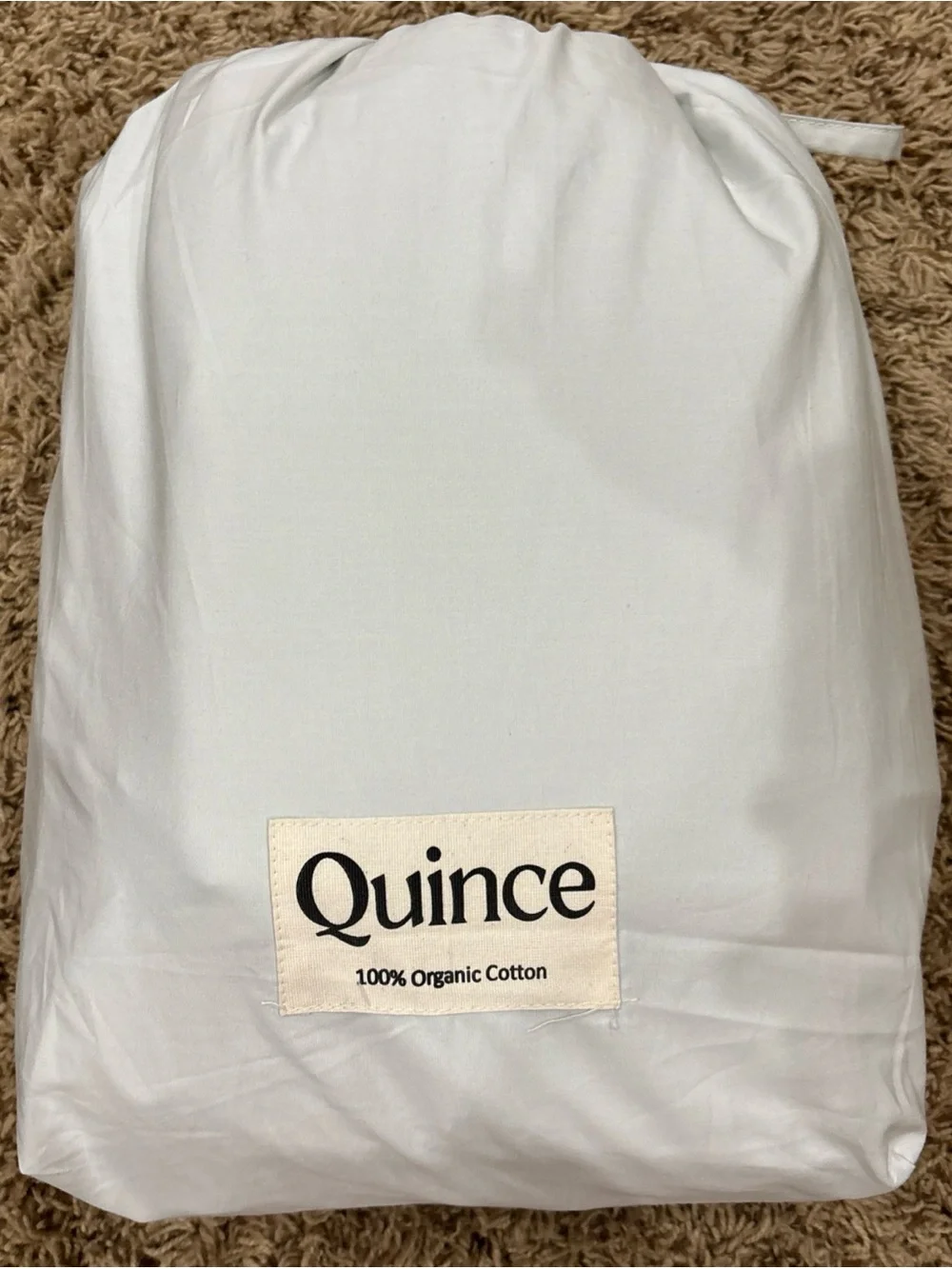 Quince Duvet Cover Set King / Cal King Organic Cotton Percale Light Blue
